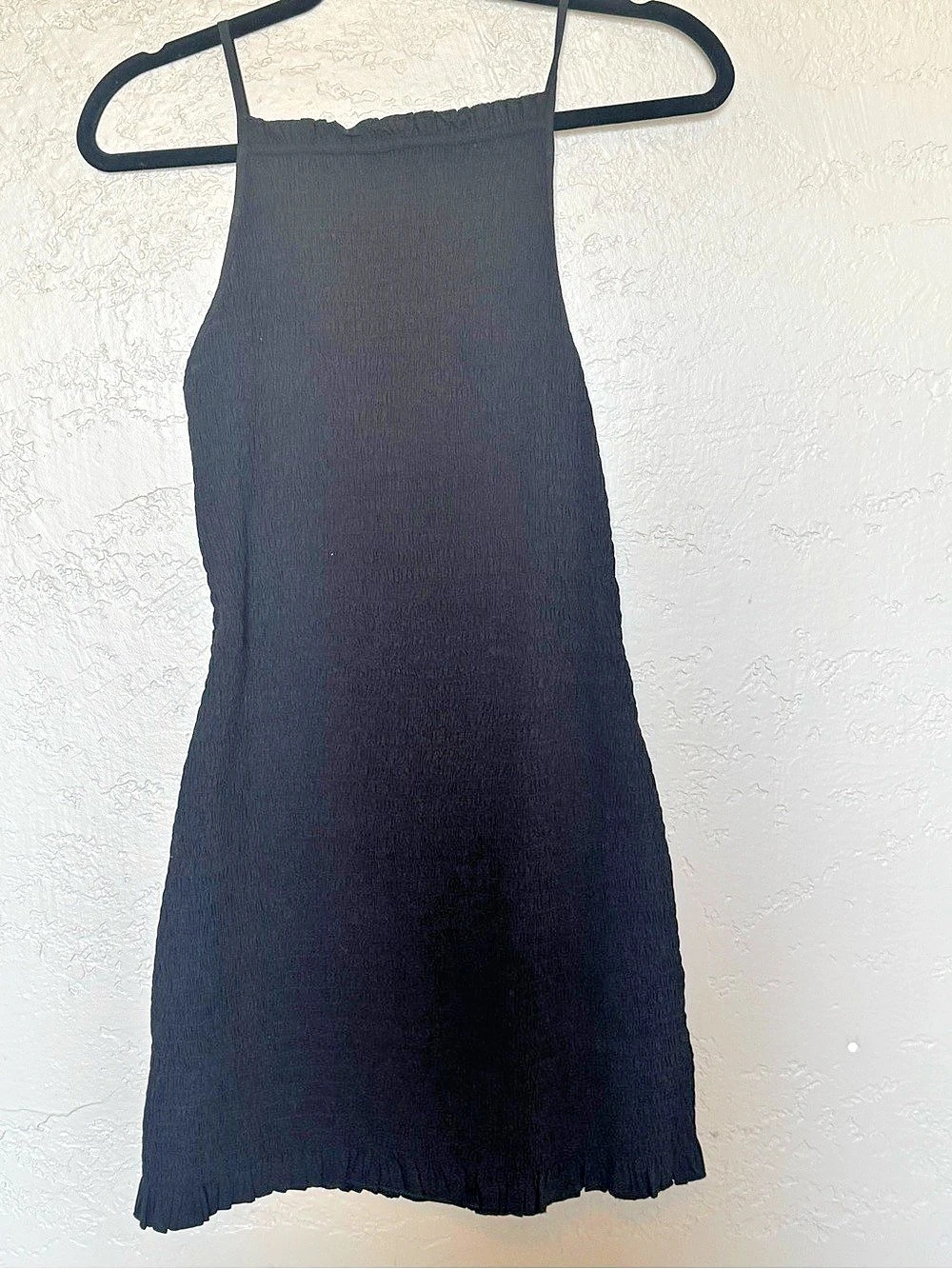 Free People Taking Sides Mini Dress Black Medium Like New